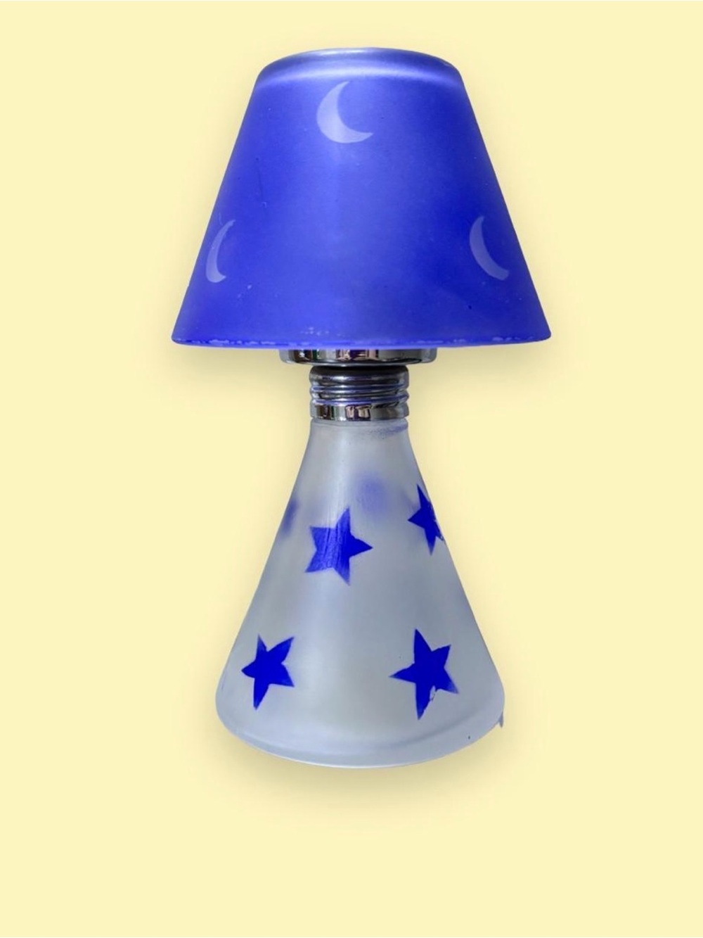 Blue Moon & Star Tealight Lamp - Blue Vintage